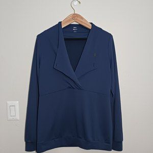 Tonic Women's Sports Athletic Stretch Long Sleeve Navy Siz L Pullover Sweatshirt